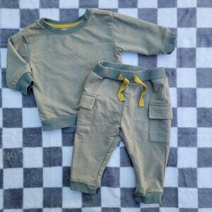 Tommy Bahama Cotton Green Jogger 2 Piece Set Size 3-6m
